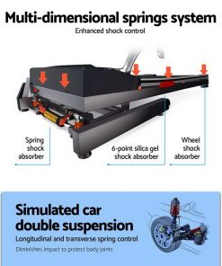 Everfit Electric Treadmill 45cm Incline Running Home Gym Fitness Machine Black