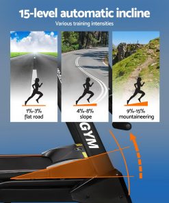 Everfit Electric Treadmill 480mm 18kmh 3.5HP Auto Incline Home Gym Run Exercise Machine Fitness Dumbbell Massager Sit Up Bar