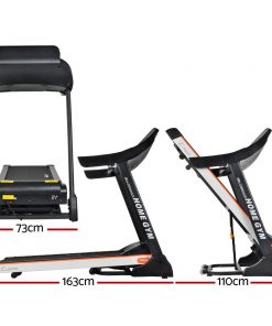 Everfit Electric Treadmill 45cm Incline Running Home Gym Fitness Machine Black