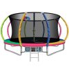 Everfit 12FT Trampoline Round Trampolines With Basketball Hoop Kids Present Gift Enclosure Safety Net Pad Outdoor Multi-coloured Everfit 12FT Trampoline Round Trampolines With Basketball Hoop Kids Present Gift Enclosure Safety Net Pad Outdoor Multi-coloured