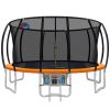 Everfit 16FT Trampoline Round Trampolines With Basketball Hoop Kids Present Gift Enclosure Safety Net Pad Outdoor Multi-coloured
