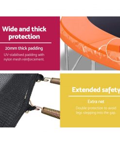 Everfit 16FT Trampoline Round Trampolines With Basketball Hoop Kids Present Gift Enclosure Safety Net Pad Outdoor Multi-coloured