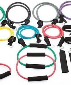 19PC Resistance Excercise Fitness Bands Tubes Kit Yoga Set