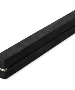 2.45m (8FT) Gymnastics Folding Balance Beam Black Synthetic Suede