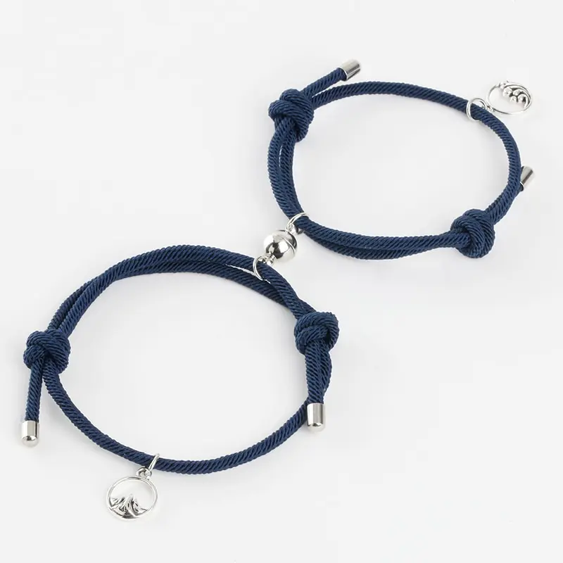 Rope Couple Bracelet with Magnite Rope Couple Bracelet with Magnite